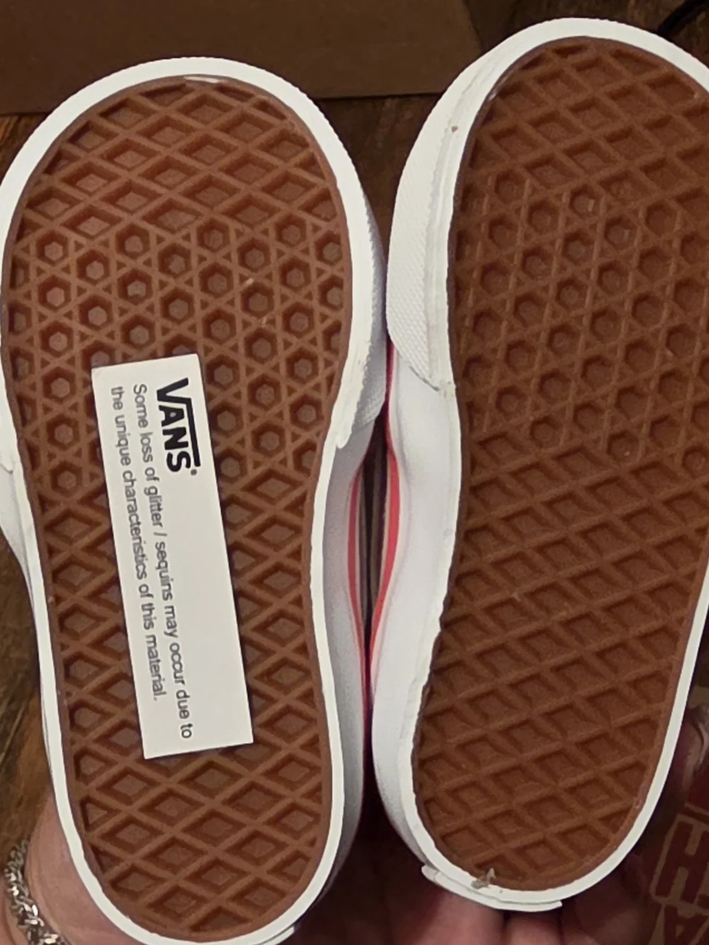 Vans Kids Glitter Pink Velcro Sneakers